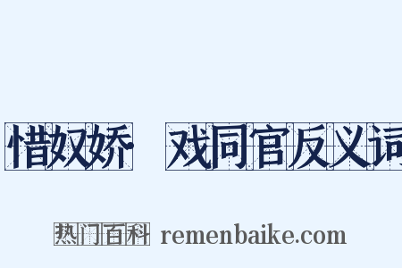 惜奴娇·戏同官反义词是什么意思的图片